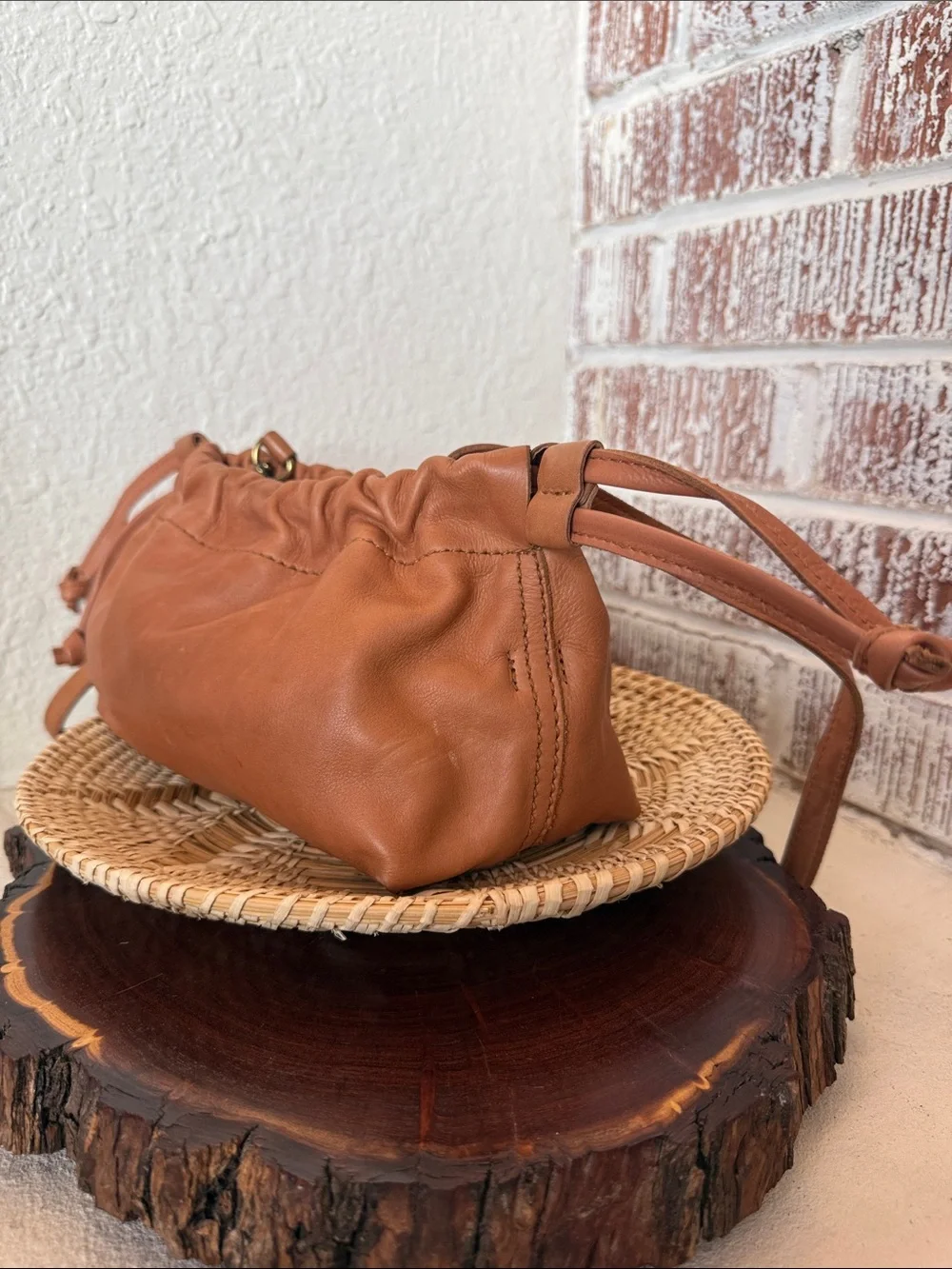 Madewell Leather Drawstring Crossbody Bag